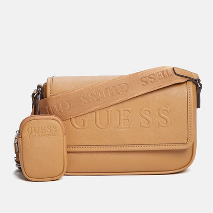GUESS CROSSBODY HADDINGTON MINI CAMEL