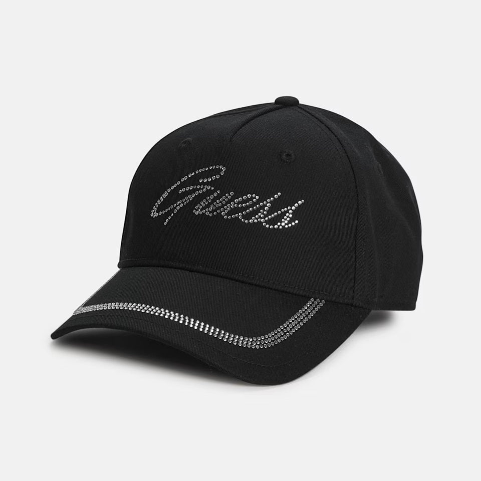 GUESS RHINESTONE LOGO BLACK GLITTER