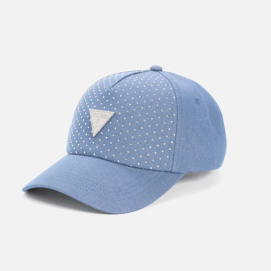 GUESS RHINESTONE LOGO DENIM HAT