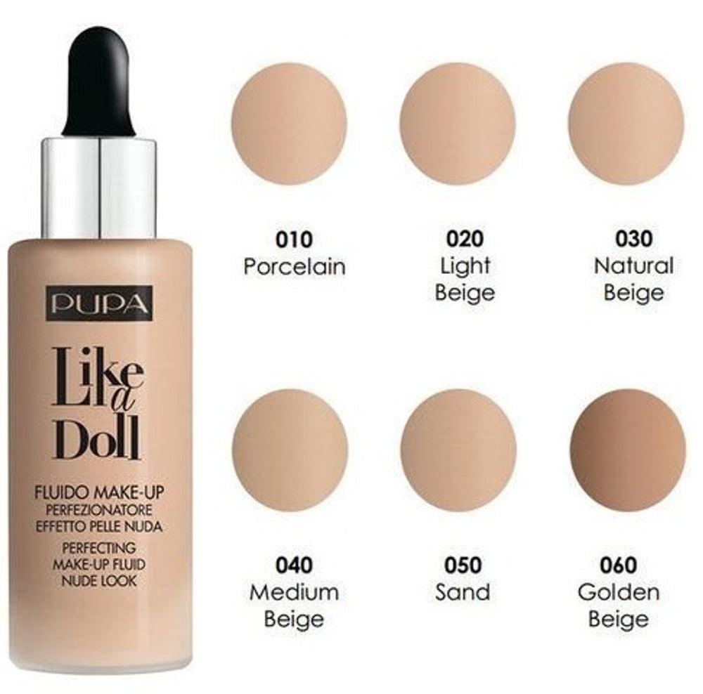 PUPA LIKE A DOLL FLUID NUDE LOOK - MEDIUM BEIGE 040